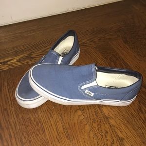 blue slip on vans